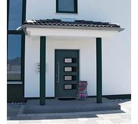 YunCangg Puerta de entrada de aluminio y PVC, color antracita, 100 x 200 cm, con cerradura de seguridad de 5 vías, 3 bisagras ajustables, acristalamiento de protección térmica, umbral y juego de asas