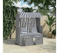 YunCangg Sillón de playa con cojín de poliratán y madera maciza, 115 x 55 x 133-156 cm, respaldo ajustable, reposapiés acolchado, tumbona de jardín resistente a la intemperie para balcón, terraza