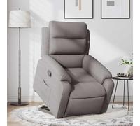 YunCangg Sillón de relax con ayuda para levantarse, tela de color topo ajustable con motor eléctrico, cómodo sillón acolchado con respaldo y reposabrazos, ergonómico para salón, rincón de lectura