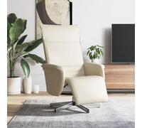 YunCangg Sillón de relax con reposapiés, piel sintética, giratorio, ajustable, con función reclinable, ergonómica, acolchada, para salón, oficina, sala de lectura y salón