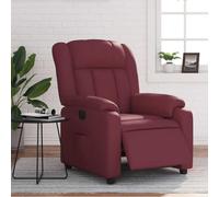 YunCangg Sillón de relax eléctrico, piel sintética, con función reclinable, respaldo y reposapiés ajustables, ergonómico, cómodo sillón de televisión con estructura estable de madera y metal para