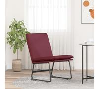 YunCangg Sillón de salón, color rojo vino, 52 x 75 x 76 cm, con estructura de metal y acolchado para salón, zona de lectura y zona de relax, estable, cómoda, con patas antideslizantes