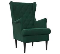 YunCangg Sillón de terciopelo verde oscuro con cojín extraíble, marco de metal y madera, 65 x 79 x 100 cm, cómoda silla de salón para salón, dormitorio, oficina, diseño moderno y patas estables