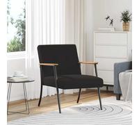 YunCangg Sillón negro con tejido rizado parecido a la lana ergonómico cómodo con reposabrazos y respaldo para salón, dormitorio, oficina, salón, salón, muebles de madera y metal