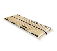 YunCangg Somier de láminas de 80 x 200 cm con 28 láminas, 7 zonas, marco de madera de haya, listones de madera de abedul, zonas centrales ajustables, soportes de goma SBS, soporte óptimo para colchón