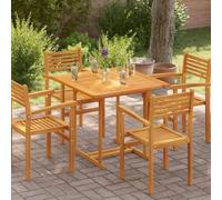 YunCangg Tablero de madera maciza de teca cuadrada 90 × 90 × 2,5 cm, finamente lijado, duradero y resistente a la intemperie, ideal para comedor, muebles de jardín, salón y muebles de apartamentos