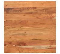 YunCangg Tablero de mesa de 70 x 70 x 2,5 cm cuadrado de madera maciza de acacia natural resistente para mesa de salón, mesa auxiliar y proyectos de muebles, diseño rústico versátil