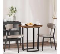 YunCangg Tablero marrón oscuro Ø 70 x 2,5 cm madera maciza de roble, reversible, para salón, comedor, interiores modernos, duradero, encanto rústico, versátil