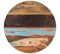 YunCangg Tablero redondo de 80 cm de madera maciza recuperada de 25 - 27 mm de grosor, pulido y lacado, ideal para mesa de café, mesa auxiliar, muebles de salón y decoración de apartamentos
