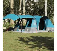 YunCangg Tienda de campaña tipo túnel para 5 personas, color azul, impermeable, con antesala y conexión E, poliéster 185T, revestimiento de poliuretano, 475 x 330 x 203 cm, ligera, resistente al
