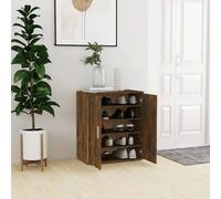 YunCangg Zapatero de madera de roble ahumado, 60 x 35 x 70 cm, estrecho cerrado, con mucho espacio de almacenamiento para pasillo, pasillo, entrada, ahorra espacio y es estable para ordenar y