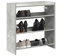 YunCangg Zapatero gris hormigón de material de madera, 60 x 25 x 62 cm, estrecho, ahorra espacio, con varios compartimentos, para pasillo, entrada, para guardar zapatillas, botas, zapatillas de casa