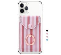 YUNCE Tarjetero para teléfono celular, soporte de anillo RFID para la parte posterior del teléfono, para iPhone, Android y todos los teléfonos inteligentes, soporte adhesivo para tarjetas de crédito