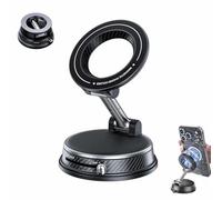 YUNFAN 2026 Upgraded Vacuum Magnetic Phone Holders for Car,360 Adjustable Vacuum Magnetic Phone Holder,Adjustable Car Foldable Phones Mount,Dual-Axis Rotation,for Cars Gym Mirror Desk Kitchen(B)
