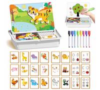 YUNFAN Magnetic Puzzles Face Dress Up Travel Game Magnetic Puzzle,Travel Game Double Kids Educational Learning Toy,Funny Face Play Set,Enhances Creativity and Learning for Boys Girls(C)