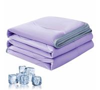 YUNFAN Summer Cooling Blanket For Night Sweats,Soft Lightweight Cooling Cooler Fiber Ice Blankets,Coolings Blankets Double Bed,King Size Ice Cool Blanket,For Adult Kids Hot Sleeper (C, 150×200cm)