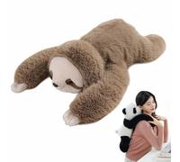 YUNFAN Weighted Plush Animals for Kids & Adults,Hugging Pillow for Anxiety Relief & Sleep Support,Soft Weighted Stuffed Hugging Toy,Panda Sloth Stuffed Toys,Cuddle Pillow Sleep Support(D,L)