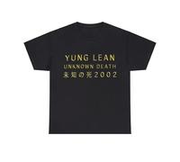 Yung Lean Unknown Death 2002 Album Tour Merch tee T-Shirt and Sizes Black M