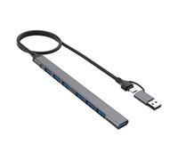 YUNGLOO Adaptador de cable divisor USB de aluminio tipo C/macho a USB 2.0 + USB 3.0 convertidor de extensión para carga de transferencia de datos, adaptador C de viaje
