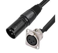 YUNGLOO Cable de sonido de 3 pines con plan de bloqueo, acoplamientos chapados de metal para estantes de sonido, montaje en panel de cable para agitador