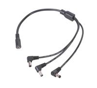 YUNGLOO DC5521 - Cable de alimentación divisor en Y de 5,5 x 2,1 mm hembra a 2/3/4 macho, cable de extensión para luz LED CCTV, cable divisor en Y de 40 cm