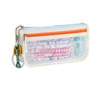YUNGLOO Estuche transparente de gran capacidad, organizador de bolígrafos de doble capa, bolsas de maquillaje de viaje para estudiantes, mujeres adultas, bolsa de lona, beige