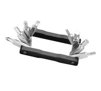 YUNGLOO Herramienta multifunción portátil de 8 funciones, llave hexagonal plegable para radios que ahorra espacio, herramienta de destornillador de bicicleta de montaña, llave hexagonal plegable para