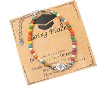 YUNGLOO Joyería de graduación ajustable para mujeres graduadas, recuerdos de graduación con embalaje de regalo, joyería de graduación para amigas, talla única, como se describe