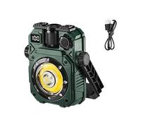 YUNGLOO Lámpara solar de inspección de luz de camping con base de trabajo, linterna recargable para reparación de automóviles, emergencias, camping solar portátil