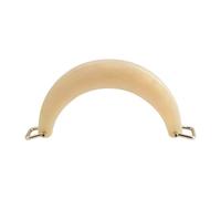 YUNGLOO Práctico mango de resina de repuesto con forma de herradura de luna, diseño curvado, instalación rápida para bolsos, bolsos, resistente al desgaste, conector de mango de bolsa