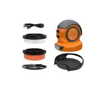 YUNGLOO Rascador de hielo eléctrico para coche con cepillo suave y pulidor de ceras para mantenimiento de parabrisas de invierno, herramienta ABS con calefacción, descongelador de parabrisas