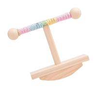YUNGLOO Soporte de madera natural para entrenamiento de pájaros, enriquecimiento de inteligencia para estimulación mental, equilibrios, ejercicio, pequeñas perchas para pájaros