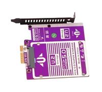 YUNGLOO Tarjeta adaptadora PCIe 5.0 4X U.2 SSD con soporte vertical multiunidad y refrigeración avanzada