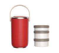 YUNGLOO Tarro aislado de acero inoxidable para alimentos, contenedor Bentos a prueba de fugas, con compartimento apilable para estudiantes, tarro de alimentos aislado