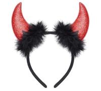 YUNHENTONG Diadema Halloween Diablo,Diadema de Cuerno de Diablo,Cuernos demonio,Diadema Demonio,Devil Horns,Halloween Diadema para Carnaval, Halloween o Fiesta Temática y Cosplay (A)