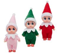 YUNHENTONG Elfo Navidad Muñeco, 3 Piezas Elfos Traviesos Navidad Lindo Duende Navidad Elfos Navideños, Elfo Navidad Muñeco Travieso para Niños Adultos Navideños Decoraciones Juguetes