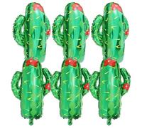 YUNHENTONG Globos de Cactus de Aluminio, 6 Piezas Verde, Globos de Cumpleaños, Forma de Cactus del Desierto Niño para Decoración de Fiesta de Cumpleaños