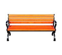 YUNHEST Banco Estable for Exteriores con Respaldo, protección contra la Lluvia y el Sol, for jardín, Madera antiséptica, Hierro y Parque.(59.06 * 20.08in)