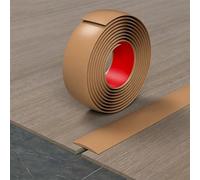 YUNHEST Bandas De Borde De Alfombra Autoadhesivas De PVC De 1m, Tira De Transición De Piso, Tira De Sellado De Huecos Multiusos, Tira De Alféizar De Puerta Antideslizante(Brown,40mm)