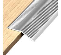 YUNHEST Tira De Diferencia De Altura De Aleación De Aluminio, Molduras For Bordes De Baldosas Y Pisos De Madera, Tira De Umbral, 55 Mm De Ancho, For Diferencias De Altura De 6 A 20 Mm.(Silver)