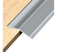 YUNHEST Tira De Diferencia De Altura De Aleación De Aluminio, Molduras For Bordes De Baldosas Y Pisos De Madera, Tira De Umbral, 55 Mm De Ancho, For Diferencias De Altura De 6 A 20 Mm.(Iron Gray)