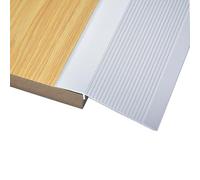 YUNHEST Tira De Umbral De Aleación De Aluminio Ajustable Alto-bajo, Gruesa, De 10 Cm De Ancho, Oro Rosa, Adecuada For Diferencias De Altura De 1,5 A 3,5 Cm.(Silver)