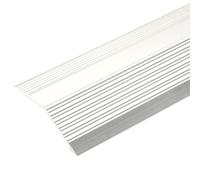 YUNHEST Tira De Umbral De Caída Pequeña De 5,5 Cm De Ancho For Pisos De Madera Y Alféizares De Puertas De Azulejos, Color Dorado, Adecuada For Diferencias De Caída De 6 Mm A 20 Mm.(Silver)
