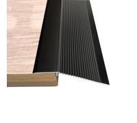YUNHEST Tira De Umbral De Puerta De Aleación De Aluminio De 10 Cm con Bordes Metálicos Ensanchados, Adecuada For Caídas De hasta 5 Cm, Antideslizante Y Resistente Al Óxido.(Black)