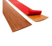 YUNHEST Tira de umbral de Puerta Recta, Tira de Borde de Chapa de Madera autoadhesiva de PVC, Tira de Sellado de Espacios de Piso de Madera, 1 m de Largo, 4 cm, 5 cm de Ancho Disponible.(Teak,5cm)