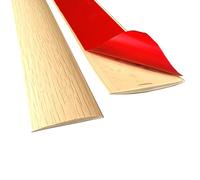 YUNHEST Tira de umbral de Puerta Recta, Tira de Borde de Chapa de Madera autoadhesiva de PVC, Tira de Sellado de Espacios de Piso de Madera, 1 m de Largo, 4 cm, 5 cm de Ancho Disponible.(Maple,5cm)