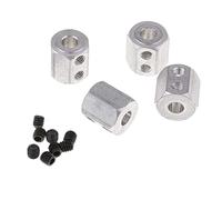 Yunhgft 4 Piezas Tapacubo Central para Rueda de Coche RC Tuerca M4 Aro de Llanta Casquillo Aluminio CNC con Tuerca Metálica Inserta Apto para Modelos