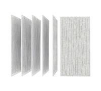 Yunhgft 6 Paneles Artísticos Fonoabsorbentes, Fáciles de Instalar, Paneles de Pared Insonorizados para Estudios de Grabación, Hogares Y Oficinas, Gris-plata
