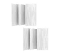 Yunhgft 6 Paneles Artísticos Fonoabsorbentes, Fáciles de Instalar, Paneles de Pared Insonorizados para Estudios de Grabación, Hogares Y Oficinas, Blanco