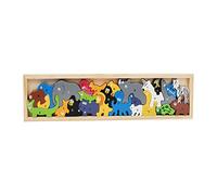 Yunhgft Bloques Apilables de Madera, Desarrollo de Habilidades Prácticas, Juego de Apilamiento de Equilibrio, Bloques de Equilibrio de Madera, Animal